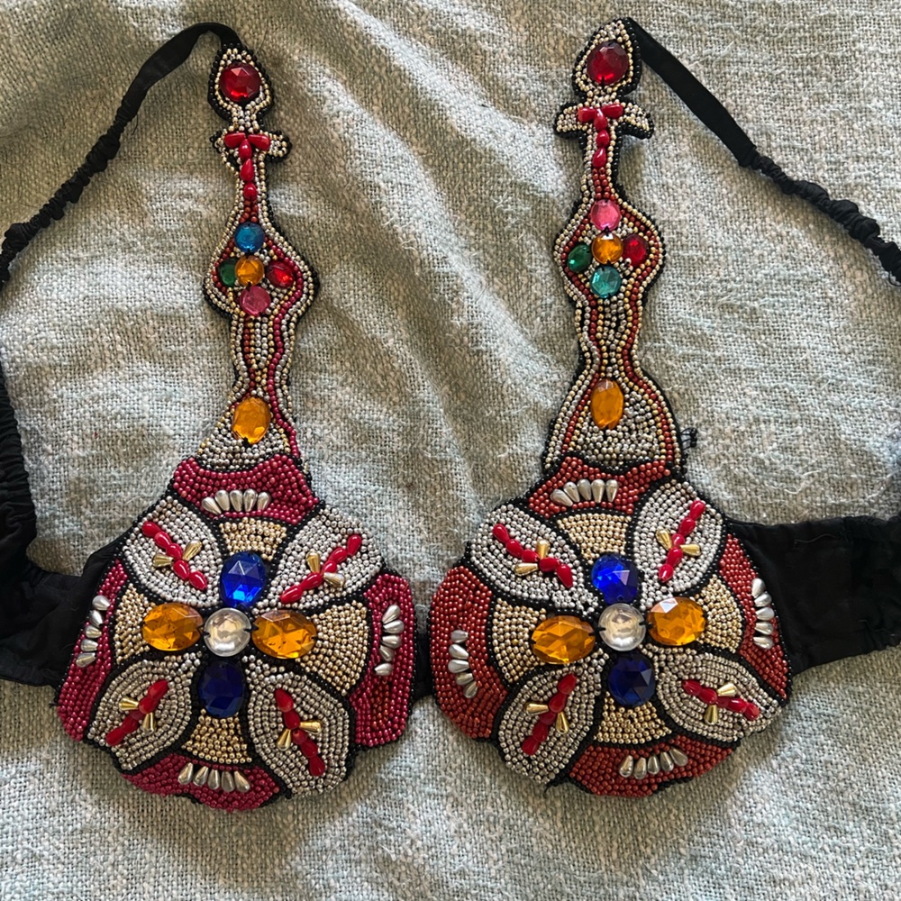 Beaded Multicolor Bra